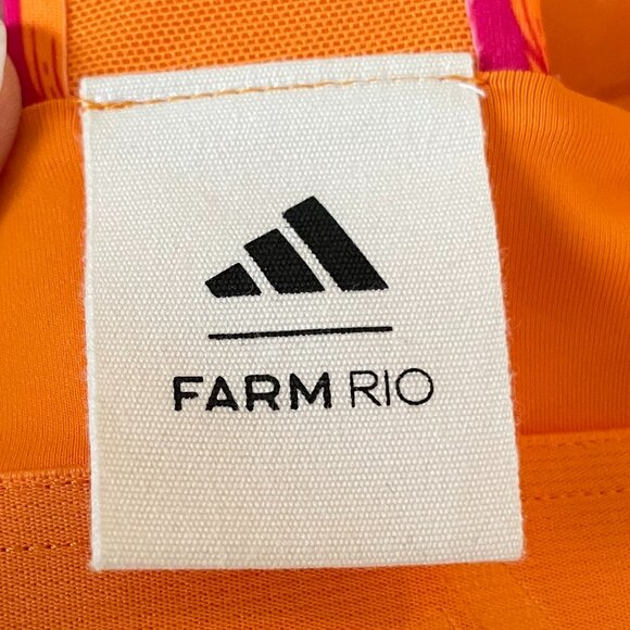 Farm Rio Adidas Colab Racerback Farm Bra Training Entrenamiento Orange Pink S - Picture 4 of 13